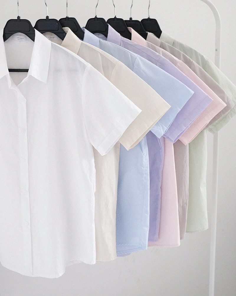 케미 베이직 썸머 반팔 셔츠(7color)